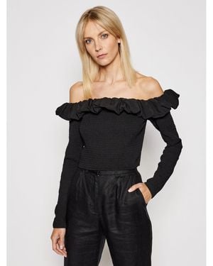 NA-KD Bluse Off Shoulder 1018-006810-0002-581 Slim Fit - Schwarz