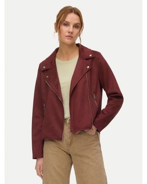 Vero Moda Jacke Aus Kunstleder Jose 10300938 Regular Fit - Rot