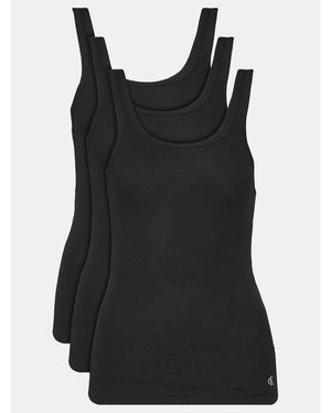 Calvin Klein 3Er-Set Tops Lv00Qs7493 Regular Fit - Schwarz