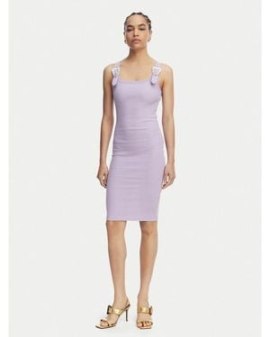 Versace Jeans Couture Kleid Für Den Alltag 80Hao943 J0198 Slim Fit - Lila