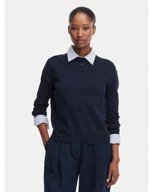 Tommy Hilfiger Pullover Essential Dw0Dw20159 Regular Fit - Blau