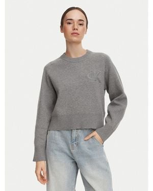 Calvin Klein Pullover Lv047H320G Regular Fit - Grau