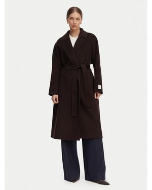 Calvin Klein Wollmantel Lv044G509G Regular Fit - Schwarz