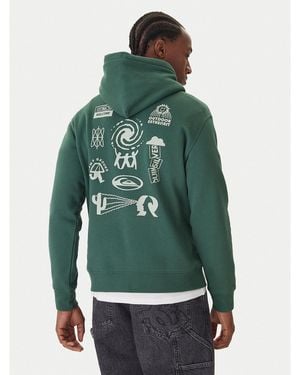 Quiksilver Sweatshirt Salt Water Graphic Eqyft05126 Comfort Fit - Grün