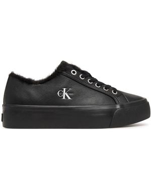 Calvin Klein Sneakers Vulc Flatf Laceup Lth Fur Hw0Hw03235 - Schwarz