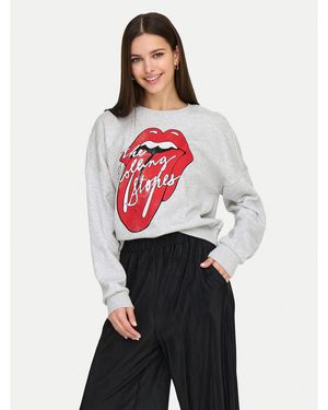 ONLY Sweatshirt Rolling Stones 15345927 Regular Fit - Rot