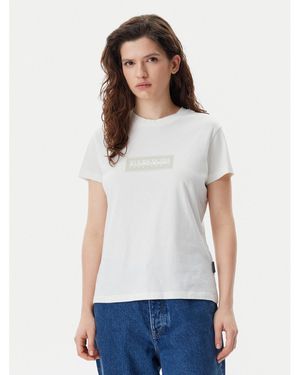 Napapijri T-Shirt Np0A4Ip1 Regular Fit - Weiß