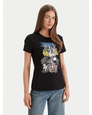 DKNY T-Shirt P61M0Wna Regular Fit - Schwarz