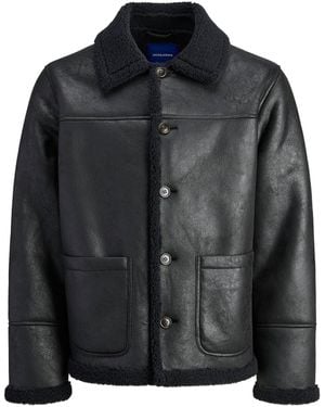 Jack & Jones Jacke Aus Kunstleder Cambridge 12282946 Regular Fit - Schwarz