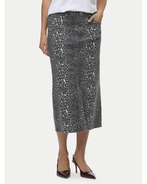 Vero Moda Jeansrock Veri 10336316 Regular Fit - Grau