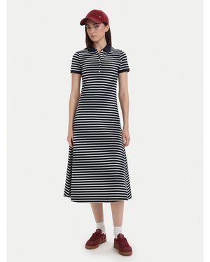 Tommy Hilfiger Kleid Für Den Alltag Dw0Dw20383 Regular Fit - Blau