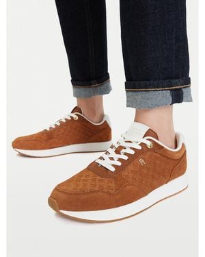 Tommy Hilfiger Sneakers Th Runner Suede Monogram Fw0Fw09620 - Schwarz