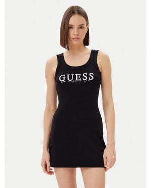 Guess Kleid Für Den Alltag V5Gk06 K8Rt2 Slim Fit - Schwarz