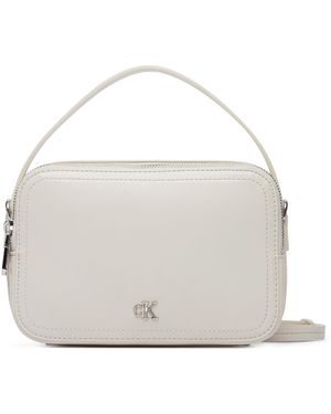 Calvin Klein Handtasche Ck Hardware Camera Bag Lv04F3678G - Weiß