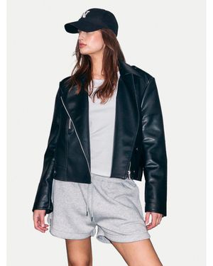 Noisy May Jacke Aus Kunstleder Rocket 27032993 Regular Fit - Blau