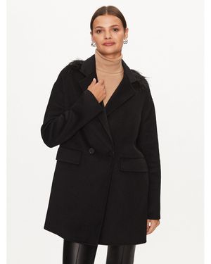 Twinset Wollmantel 232Tp2011 Regular Fit - Schwarz