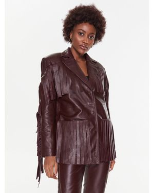 Remain Lederjacke Leather Fringed Rm2051 Regular Fit - Braun