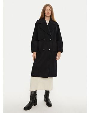 Munthe Wollmantel Telly 243153324340 Loose Fit - Schwarz