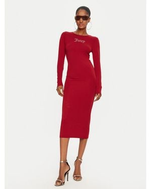 Juicy Couture Kleid Für Den Alltag Dizzie Jcwed24309 Slim Fit - Rot