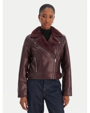 Vero Moda Jacke Aus Kunstleder Hailey 10250405 Regular Fit - Rot