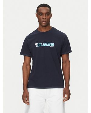 Guess T-Shirt F5Gi06 I3Z14 Regular Fit - Blau