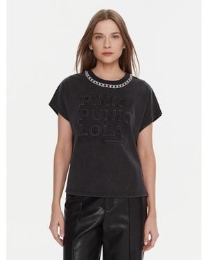 Lola Casademunt T-Shirt Lf2515030 Loose Fit - Schwarz