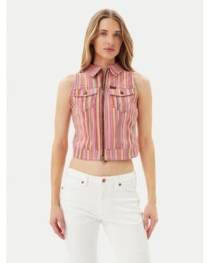Wrangler Weste 112362848 Slim Fit - Rot