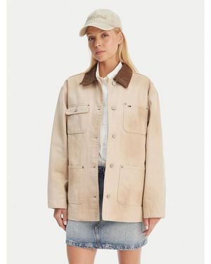 Tommy Hilfiger Übergangsjacke Distressed Chore Dw0Dw22599 Relaxed Fit - Natur