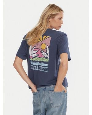 Roxy T-Shirt Hangloose Poster Erjzt06018 Regular Fit - Blau