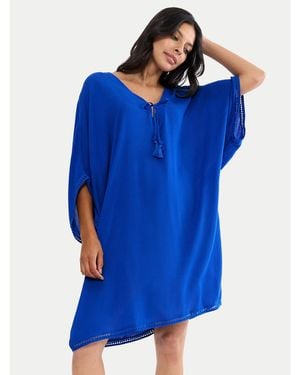 Triumph Strandkleid Beach Mywear 10226474 Relaxed Fit - Blau