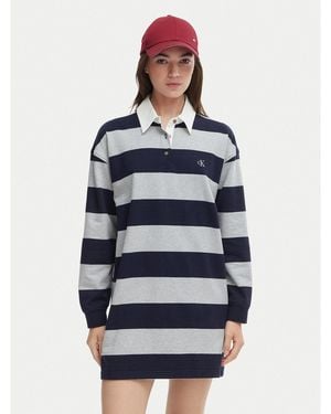 Calvin Klein Kleid Für Den Alltag Lv047F214G Loose Fit - Blau