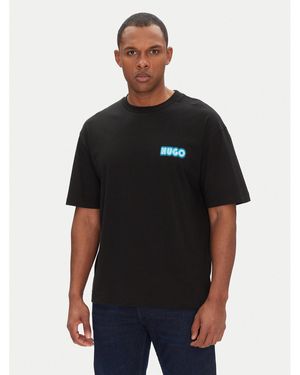HUGO T-Shirt Duwood 50538512 Relaxed Fit - Schwarz