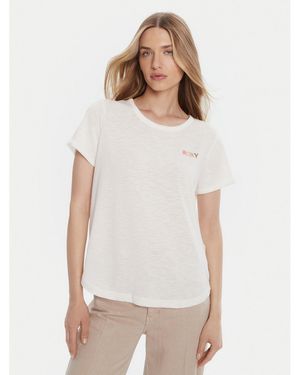 Roxy T-Shirt Erjzt05731-Wbk0 Regular Fit - Weiß