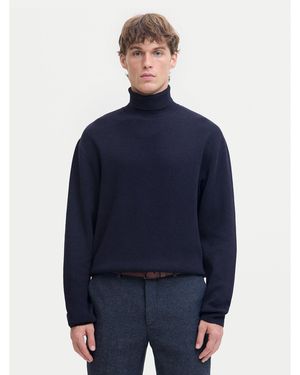 Jack & Jones Rollkragenpullover Milano 12285093 Relaxed Fit - Blau