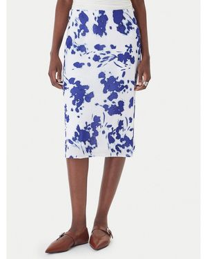 Calvin Klein Midirock Lv044F608G Regular Fit - Blau
