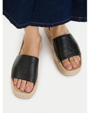 Calvin Klein Espadrilles Flatf Espa Mule Lth Mg Hw0Hw03027 - Blau