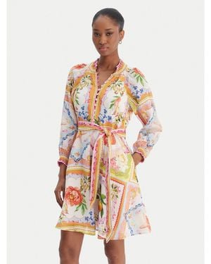 Hale Bob Sommerkleid With Linen Lakelynn 5Yxp674A Regular Fit - Mehrfarbig