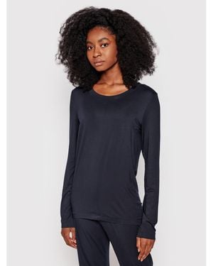 Hanro Pyjama-T-Shirt Yoga 7996 - Blau