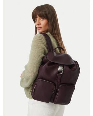 Calvin Klein Rucksack Weebbing Strap Flap Backpack Lv04F3645G - Lila