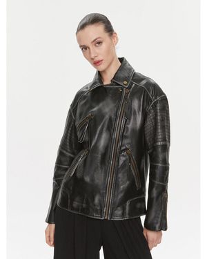 MAX&Co. Lederjacke Ugolina Regular Fit - Grau