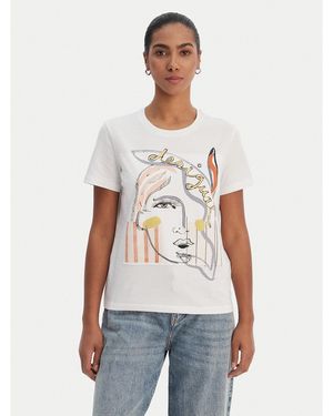 Desigual T-Shirt 26Swtk51 Regular Fit - Weiß