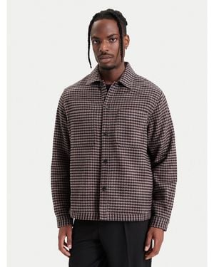HUGO Hemdjacke Eniri 50570469 Oversize - Braun
