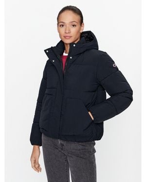 Champion Übergangsjacke Hooded Jacket 116921 Custom Fit - Blau