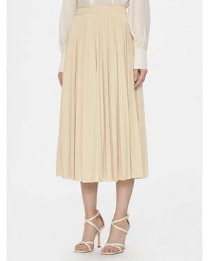 Weekend by Maxmara Faltenrock Kiku 2415771031 Écru A-Line Fit - Natur