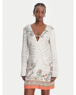 Just Cavalli Kleid Für Den Alltag 80Pao948 Ns846 Regular Fit - Weiß
