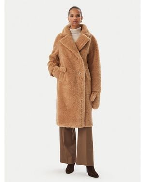 Rinascimento Kunstfellmantel Cfc0127146003 Oversize - Braun