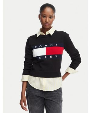 Tommy Hilfiger Pullover Flag Dw0Dw22930 Regular Fit - Schwarz