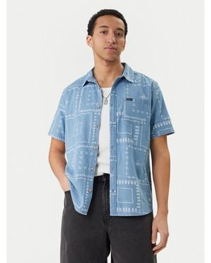 RVCA Hemd Frame Chambray Avywt00507 Himmelblau Regular Fit