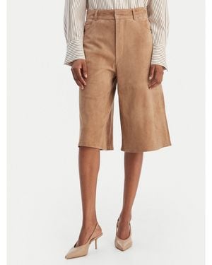 Marella Ledershorts Scoglio 2613431021 Relaxed Fit - Natur