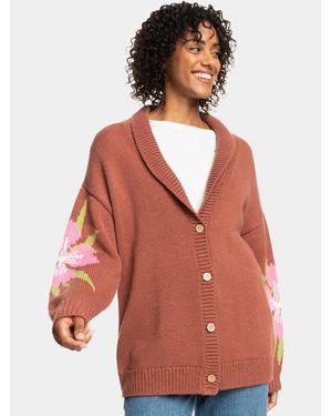 Roxy Strickjacke Hand On Heart Swtr Erjsw03584 Regular Fit - Rot